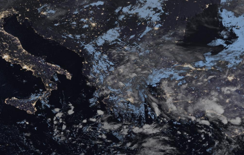 Τελευταία δορυφορική εικόνα νεφοκάλυψης