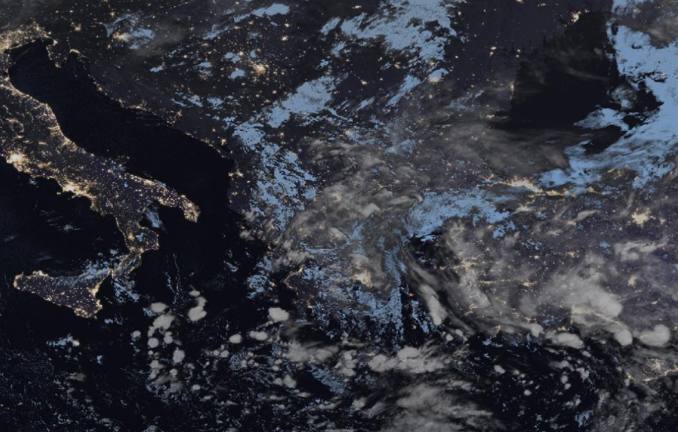 Τελευταία δορυφορική εικόνα νεφοκάλυψης