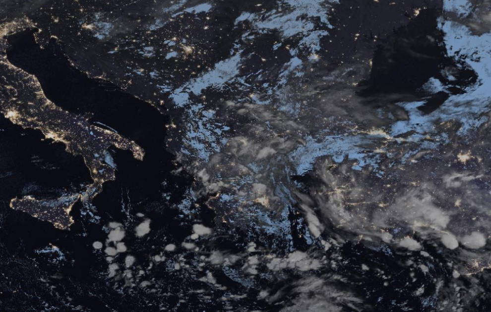 Τελευταία δορυφορική εικόνα νεφοκάλυψης