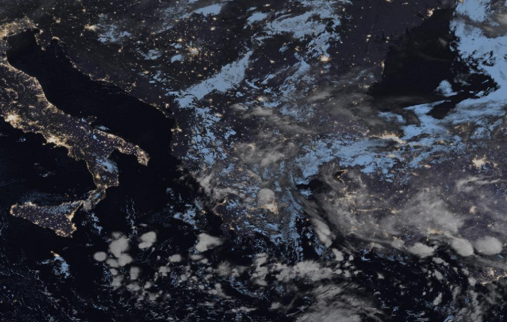 Τελευταία δορυφορική εικόνα νεφοκάλυψης