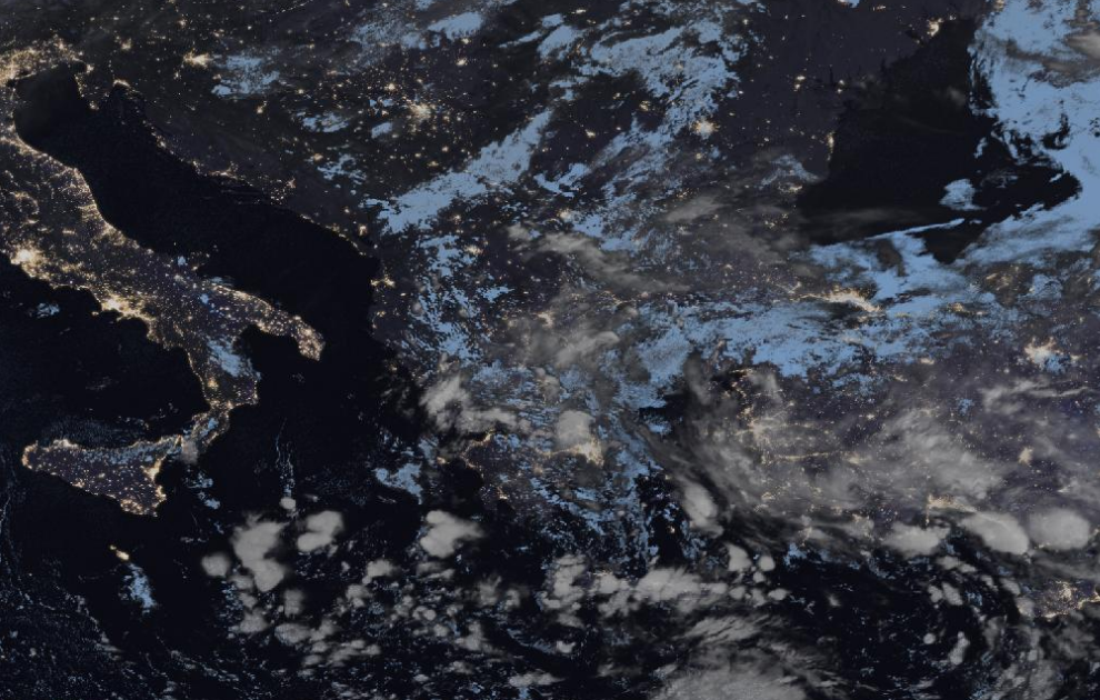 Τελευταία δορυφορική εικόνα νεφοκάλυψης