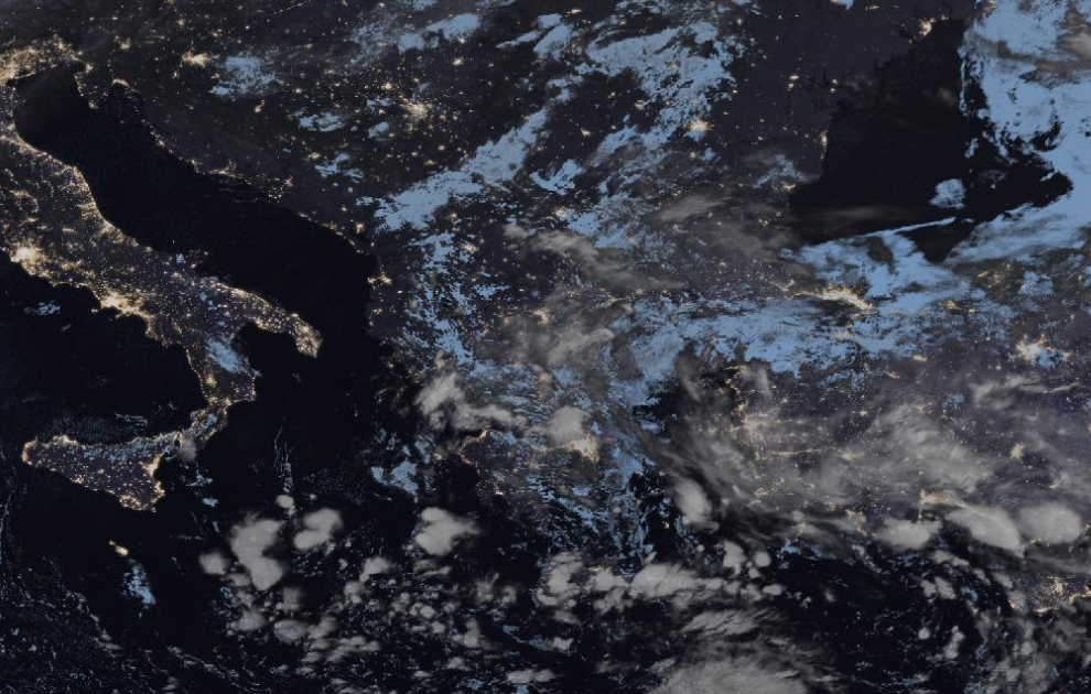 Τελευταία δορυφορική εικόνα νεφοκάλυψης