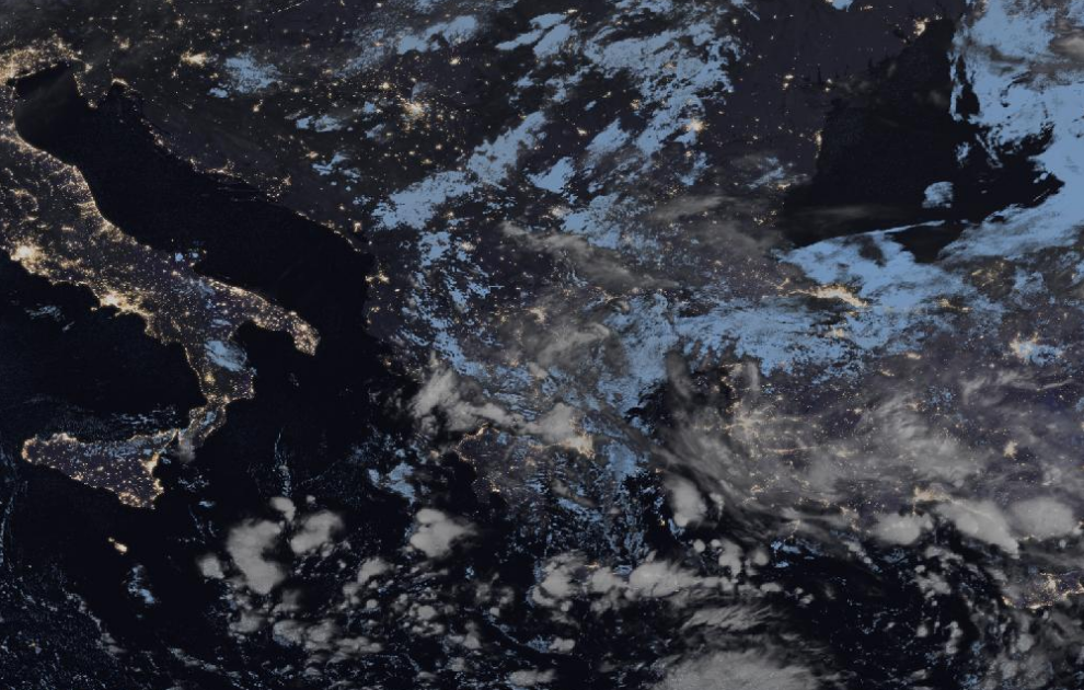 Τελευταία δορυφορική εικόνα νεφοκάλυψης