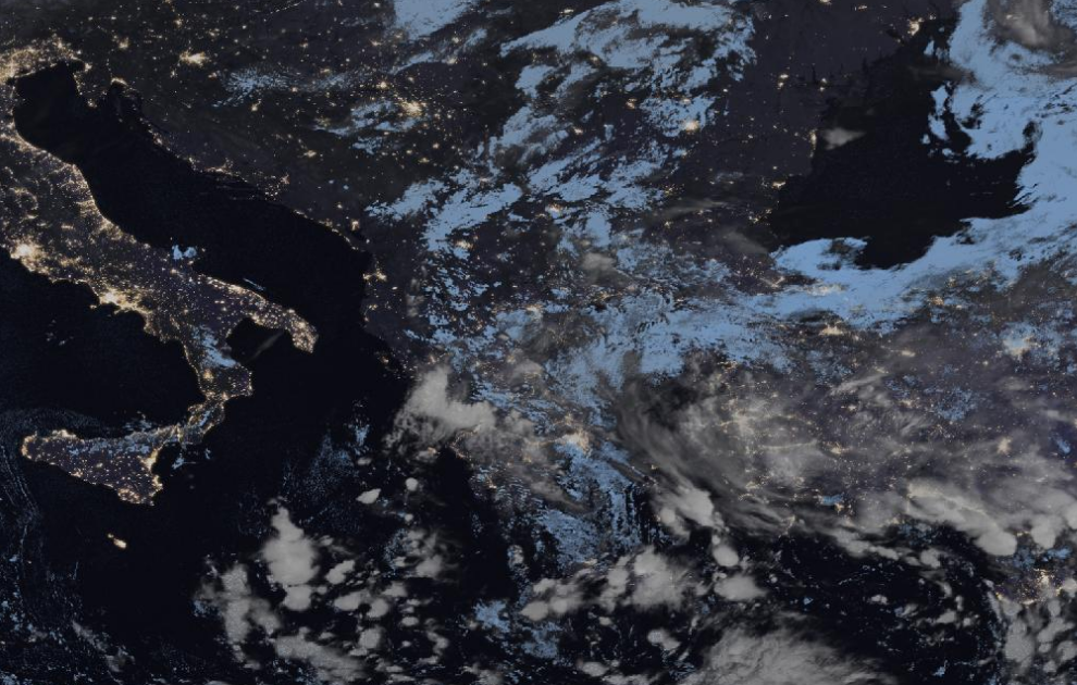 Τελευταία δορυφορική εικόνα νεφοκάλυψης