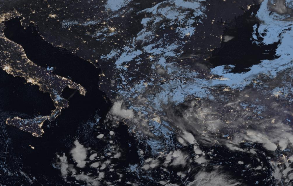 Τελευταία δορυφορική εικόνα νεφοκάλυψης