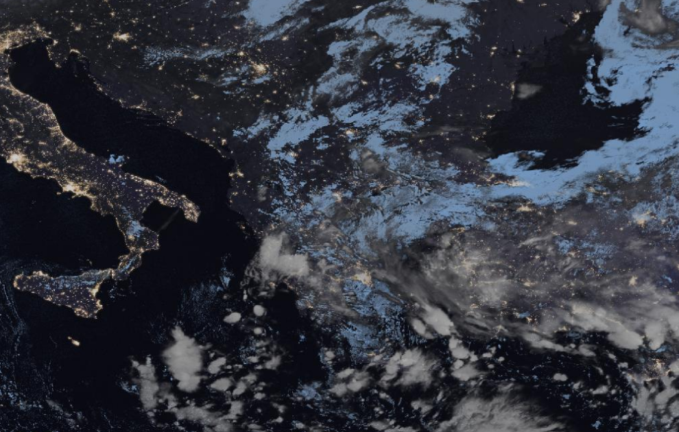 Τελευταία δορυφορική εικόνα νεφοκάλυψης