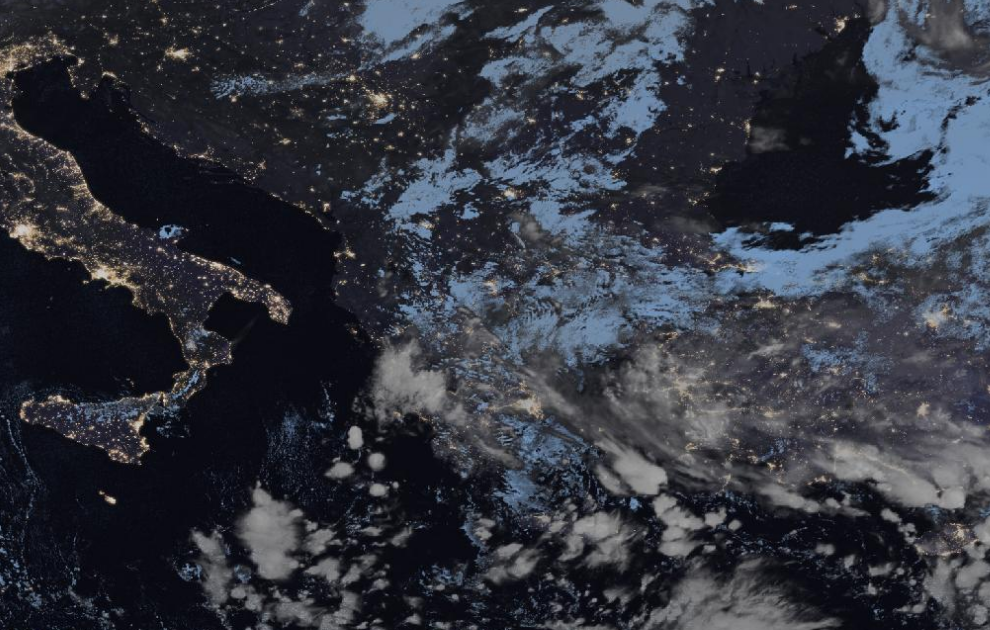 Τελευταία δορυφορική εικόνα νεφοκάλυψης