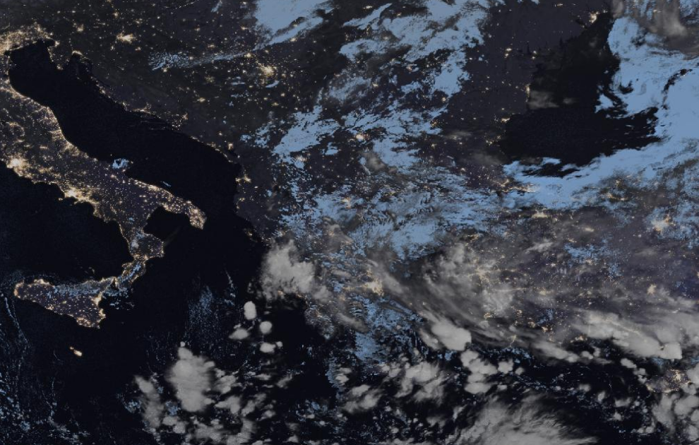 Τελευταία δορυφορική εικόνα νεφοκάλυψης