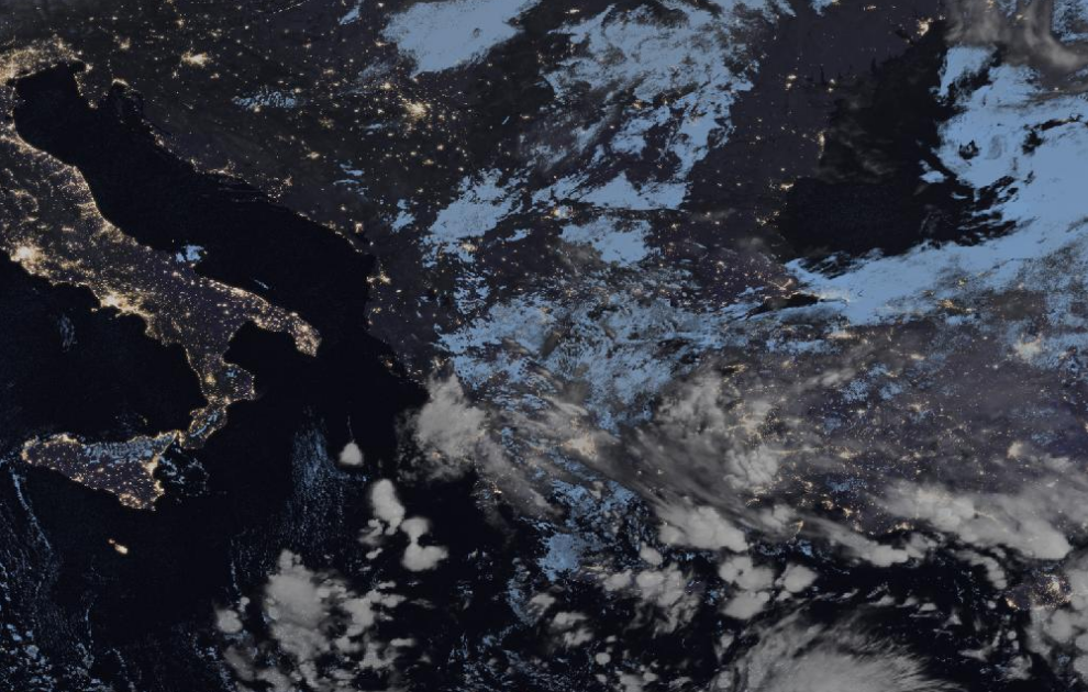 Τελευταία δορυφορική εικόνα νεφοκάλυψης