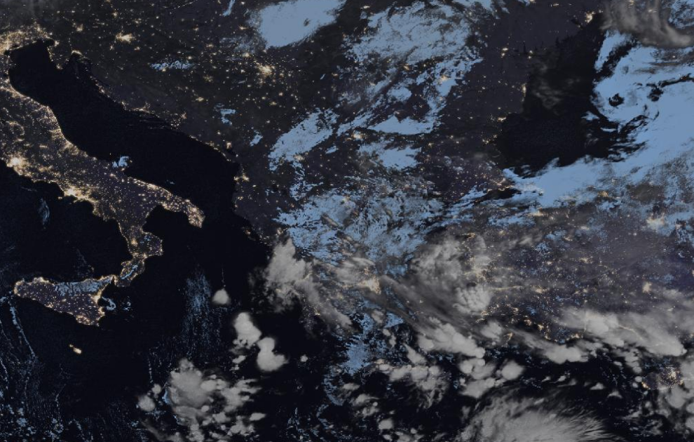 Τελευταία δορυφορική εικόνα νεφοκάλυψης