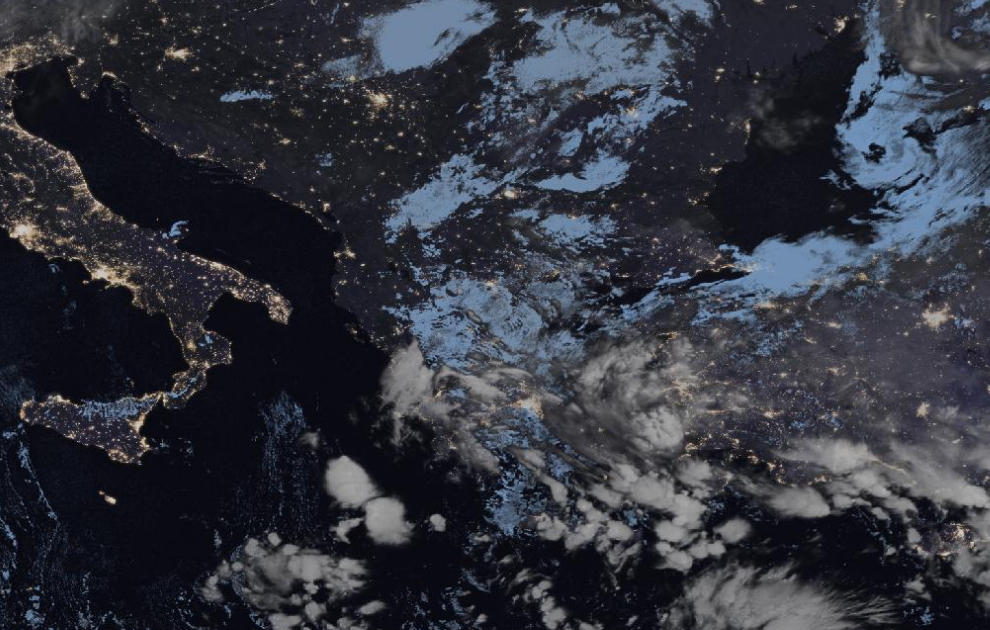 Τελευταία δορυφορική εικόνα νεφοκάλυψης