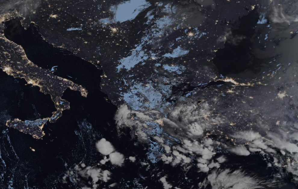 Τελευταία δορυφορική εικόνα νεφοκάλυψης