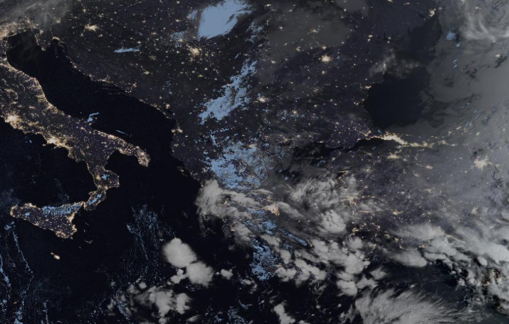 Τελευταία δορυφορική εικόνα νεφοκάλυψης