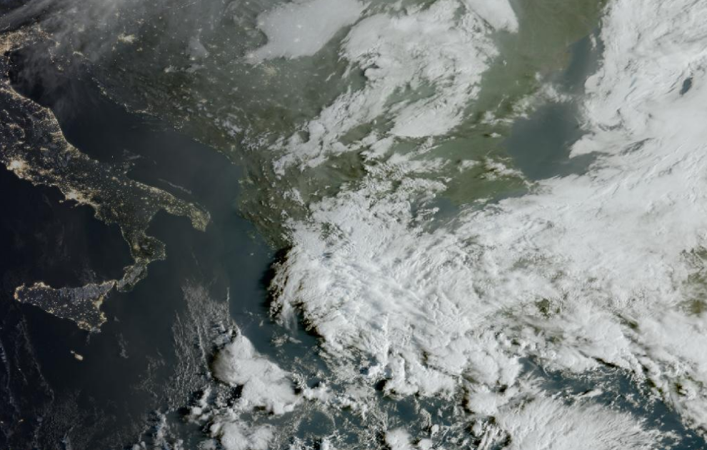 Τελευταία δορυφορική εικόνα νεφοκάλυψης