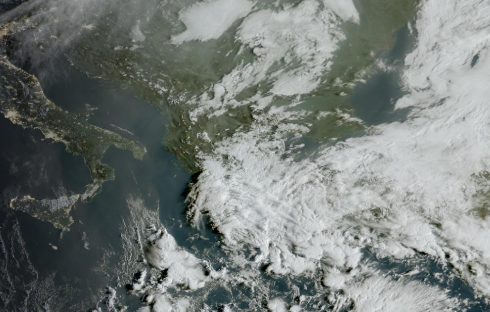 Τελευταία δορυφορική εικόνα νεφοκάλυψης