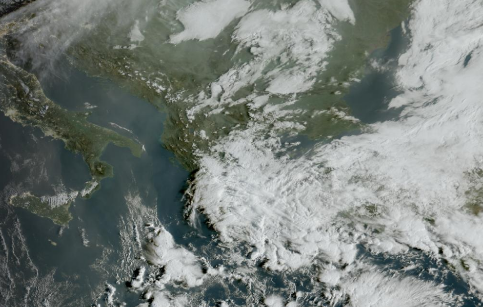 Τελευταία δορυφορική εικόνα νεφοκάλυψης