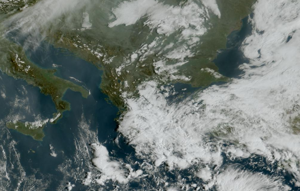 Τελευταία δορυφορική εικόνα νεφοκάλυψης