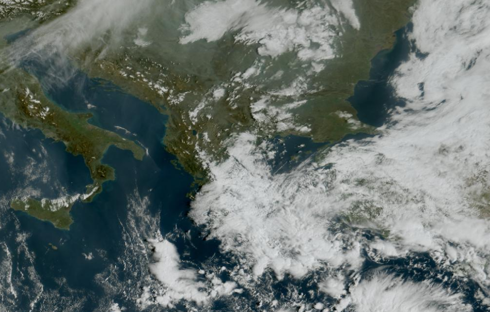 Τελευταία δορυφορική εικόνα νεφοκάλυψης