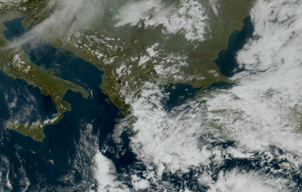 Τελευταία δορυφορική εικόνα νεφοκάλυψης