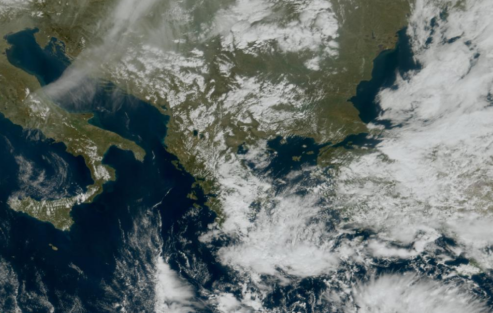 Τελευταία δορυφορική εικόνα νεφοκάλυψης