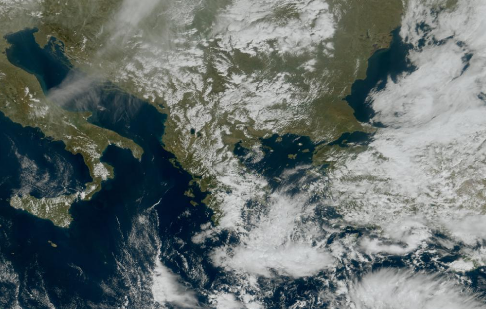 Τελευταία δορυφορική εικόνα νεφοκάλυψης