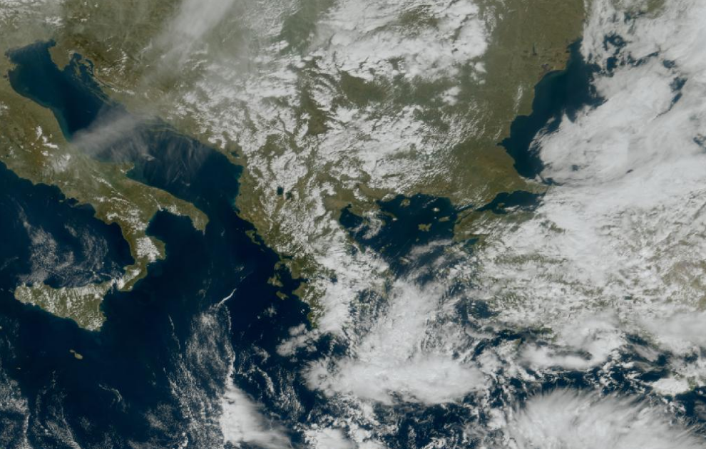 Τελευταία δορυφορική εικόνα νεφοκάλυψης