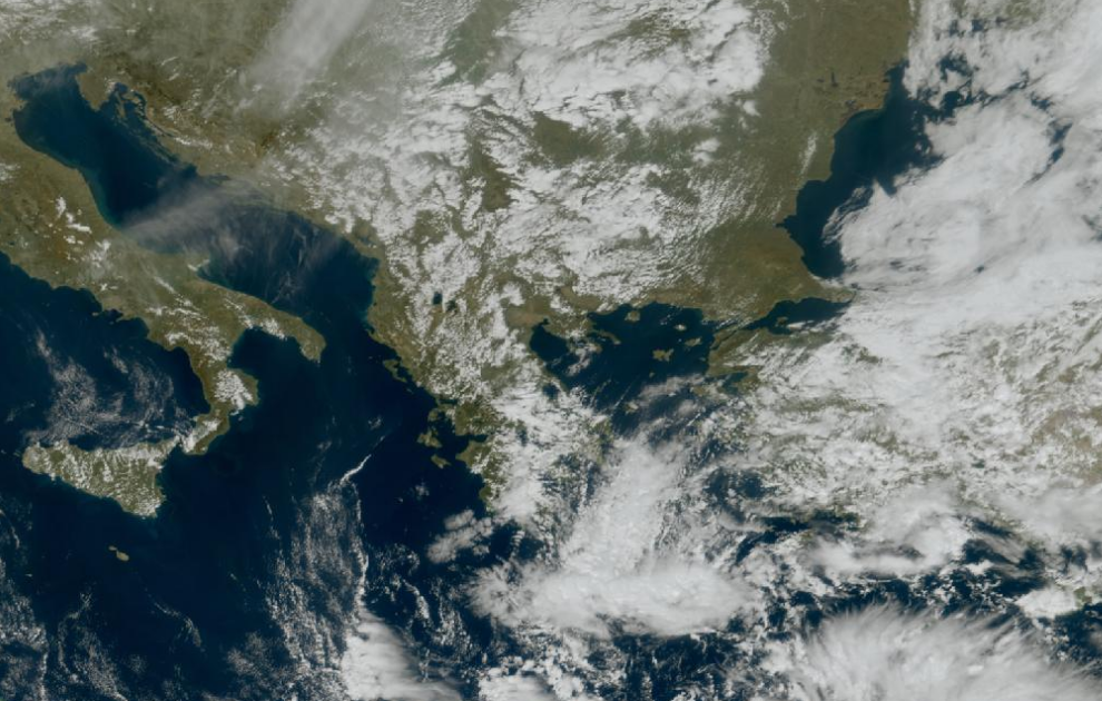 Τελευταία δορυφορική εικόνα νεφοκάλυψης