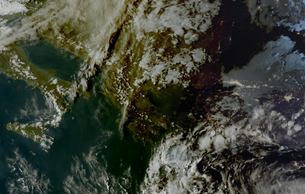 Τελευταία δορυφορική εικόνα νεφοκάλυψης