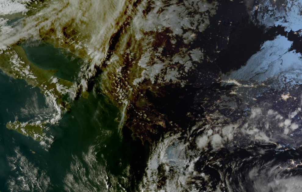 Τελευταία δορυφορική εικόνα νεφοκάλυψης