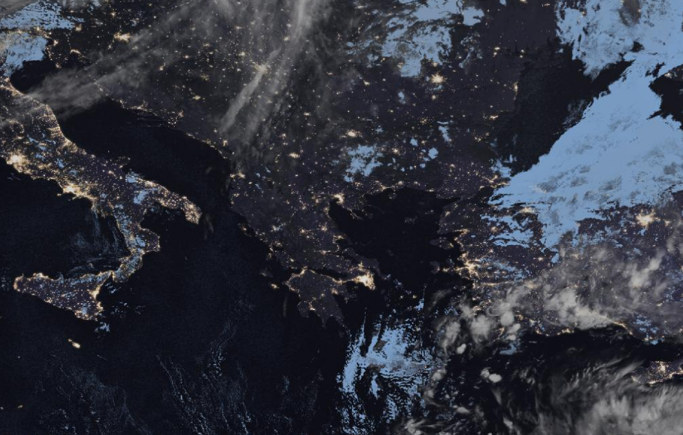 Τελευταία δορυφορική εικόνα νεφοκάλυψης