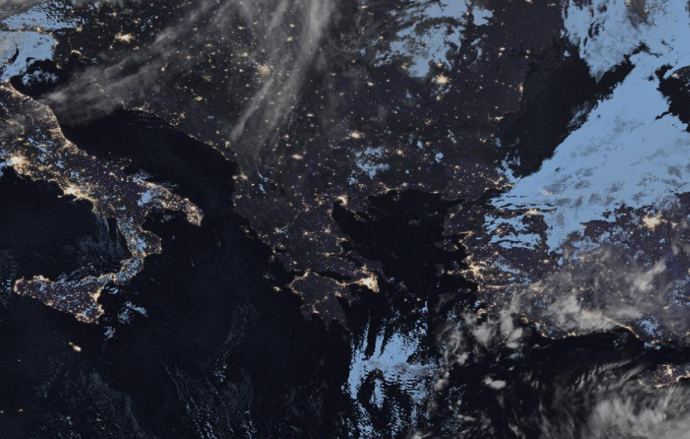 Τελευταία δορυφορική εικόνα νεφοκάλυψης