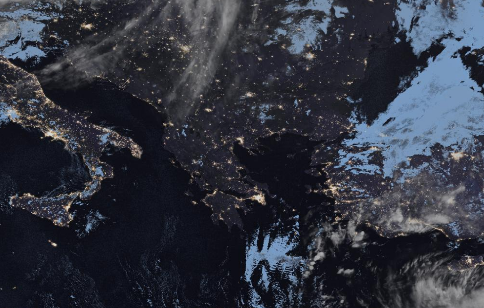 Τελευταία δορυφορική εικόνα νεφοκάλυψης