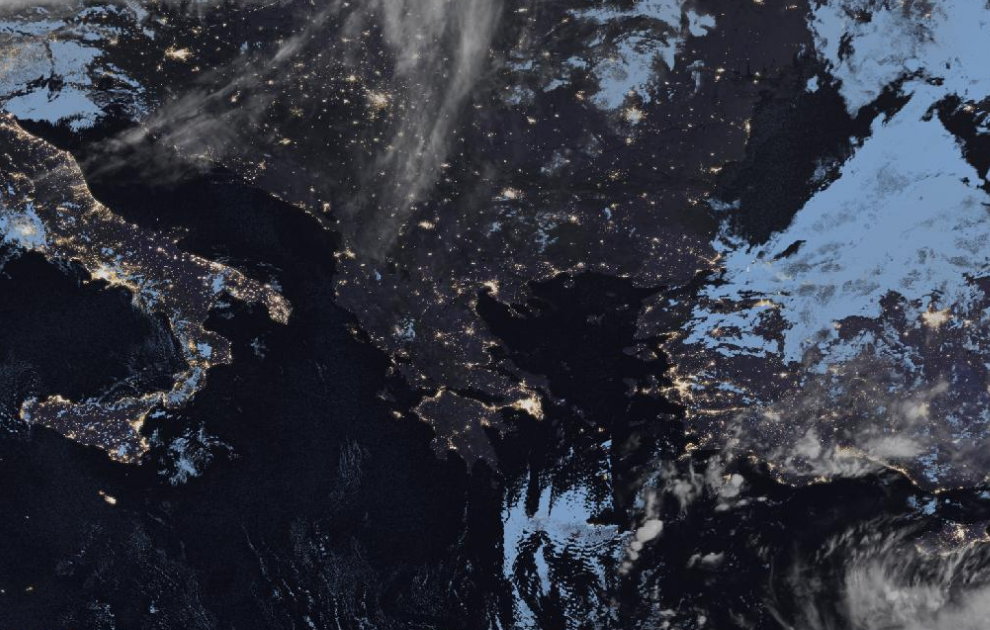 Τελευταία δορυφορική εικόνα νεφοκάλυψης