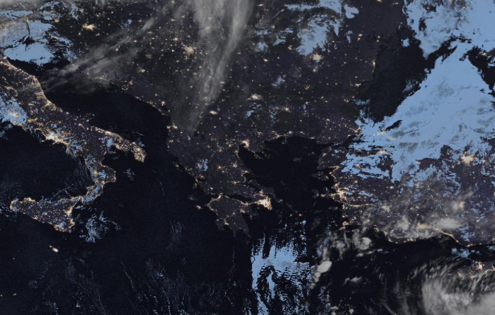 Τελευταία δορυφορική εικόνα νεφοκάλυψης