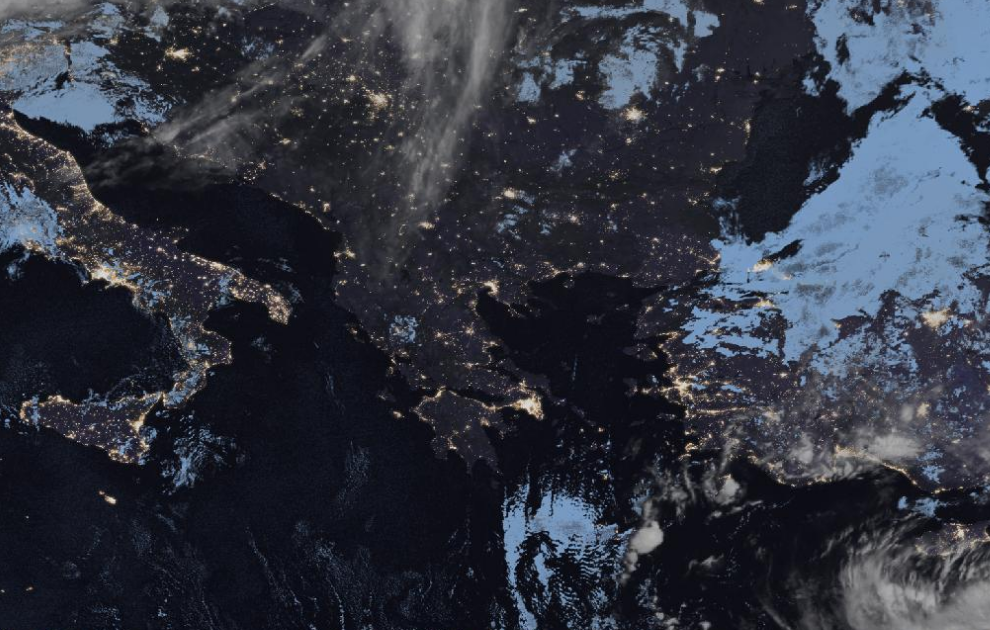 Τελευταία δορυφορική εικόνα νεφοκάλυψης