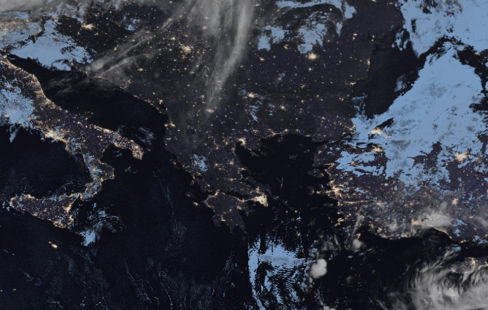 Τελευταία δορυφορική εικόνα νεφοκάλυψης