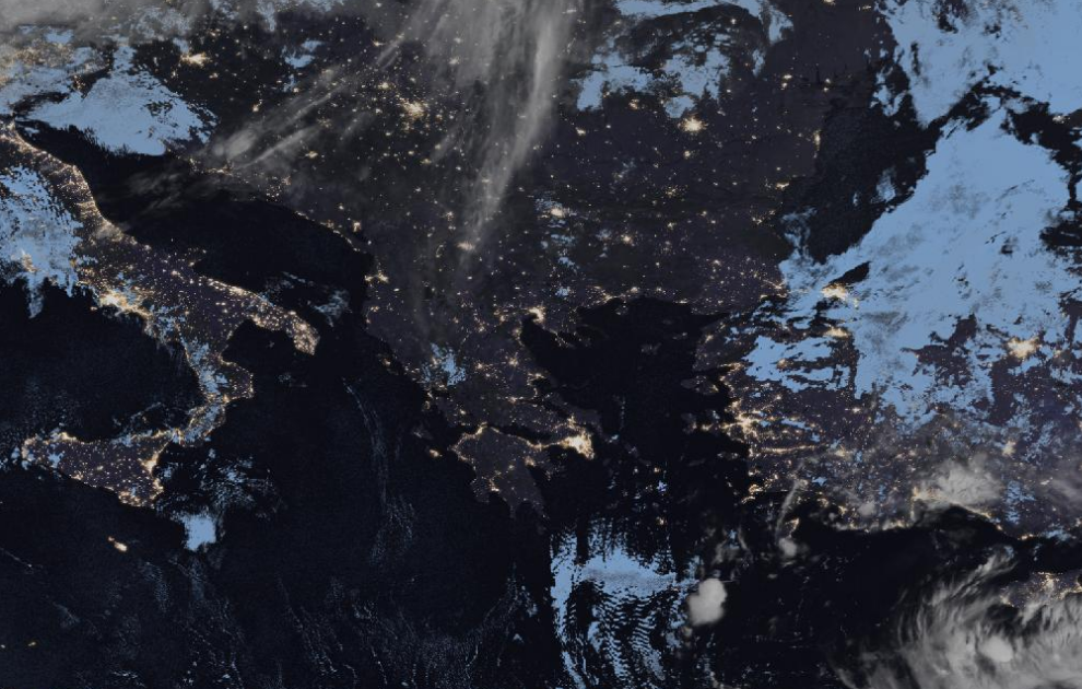 Τελευταία δορυφορική εικόνα νεφοκάλυψης