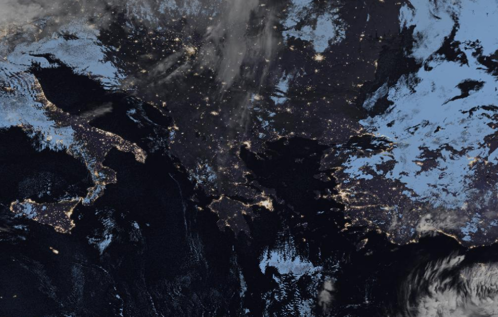 Τελευταία δορυφορική εικόνα νεφοκάλυψης