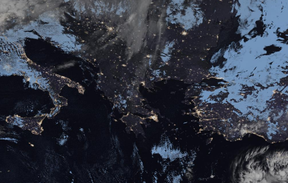 Τελευταία δορυφορική εικόνα νεφοκάλυψης