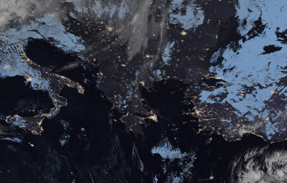 Τελευταία δορυφορική εικόνα νεφοκάλυψης