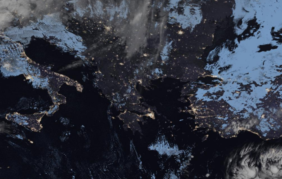 Τελευταία δορυφορική εικόνα νεφοκάλυψης