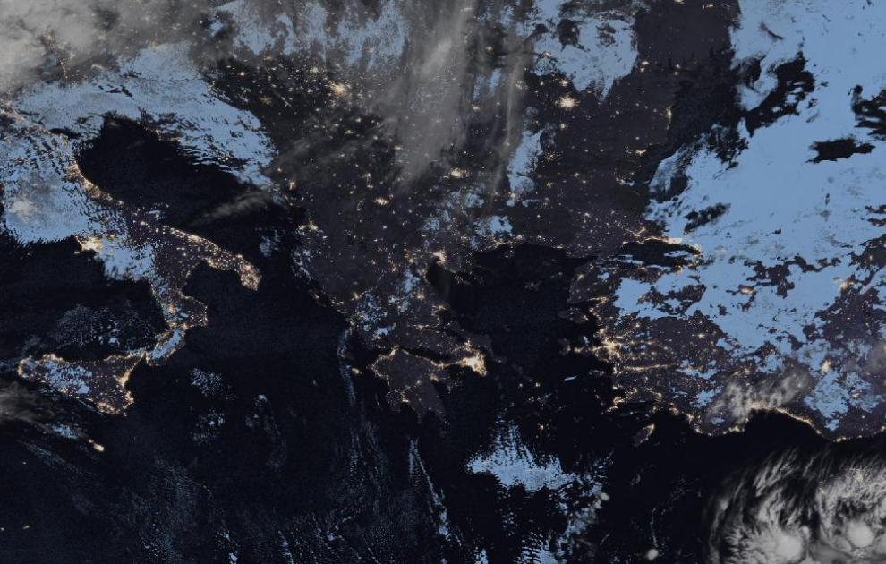 Τελευταία δορυφορική εικόνα νεφοκάλυψης