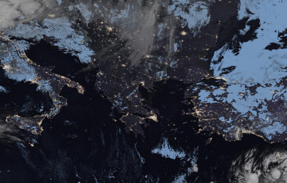 Τελευταία δορυφορική εικόνα νεφοκάλυψης