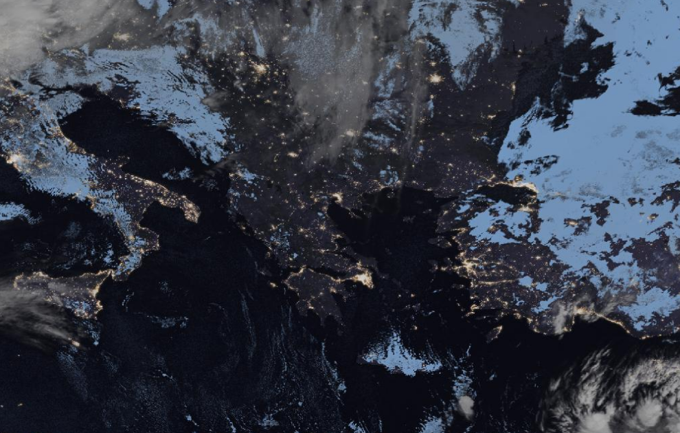 Τελευταία δορυφορική εικόνα νεφοκάλυψης