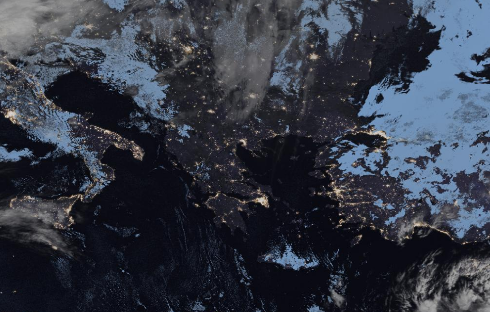 Τελευταία δορυφορική εικόνα νεφοκάλυψης