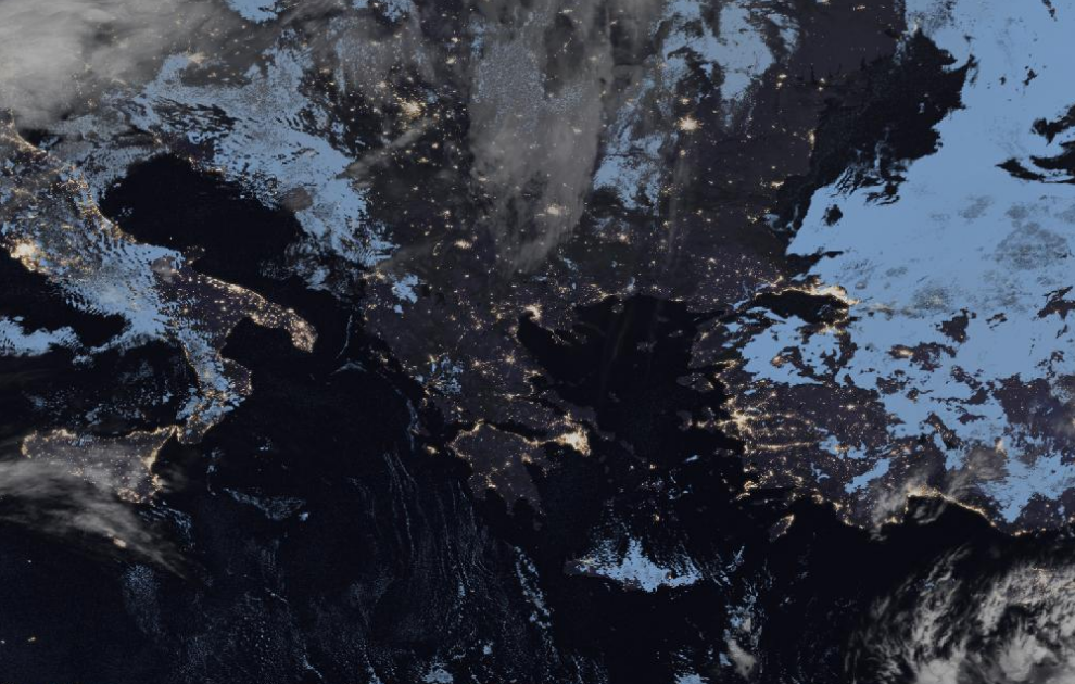 Τελευταία δορυφορική εικόνα νεφοκάλυψης