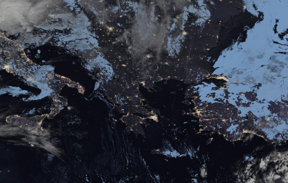 Τελευταία δορυφορική εικόνα νεφοκάλυψης