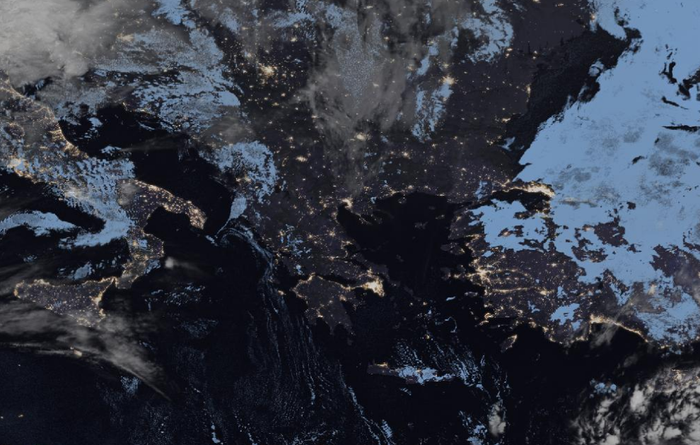 Τελευταία δορυφορική εικόνα νεφοκάλυψης