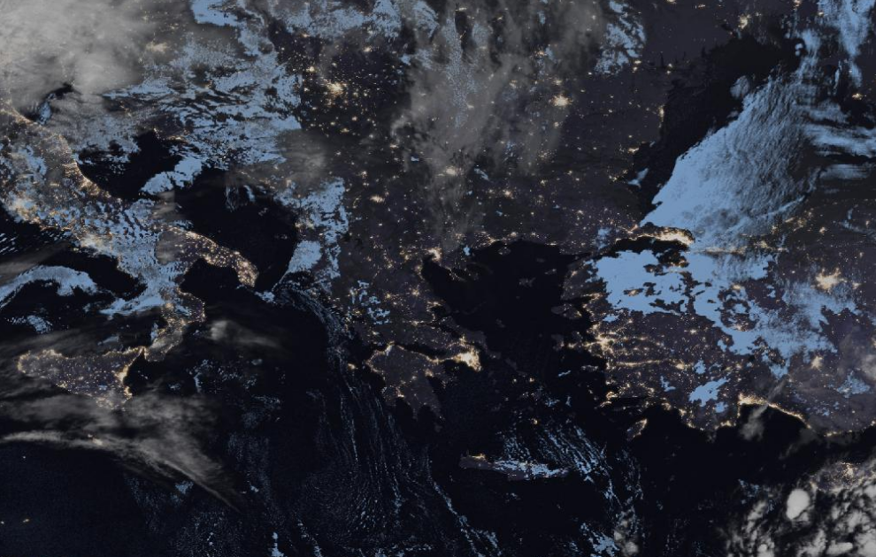 Τελευταία δορυφορική εικόνα νεφοκάλυψης