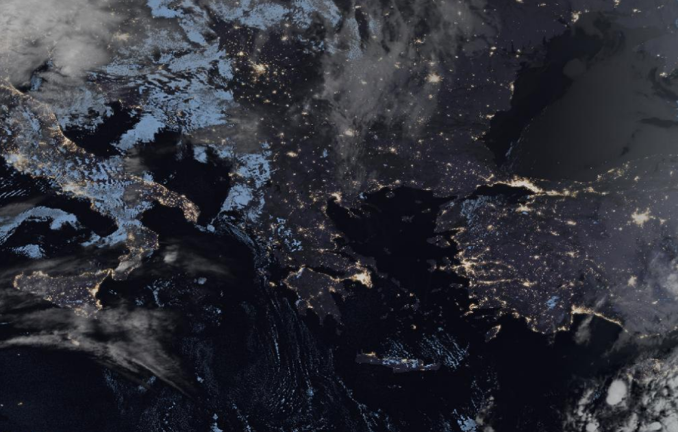 Τελευταία δορυφορική εικόνα νεφοκάλυψης